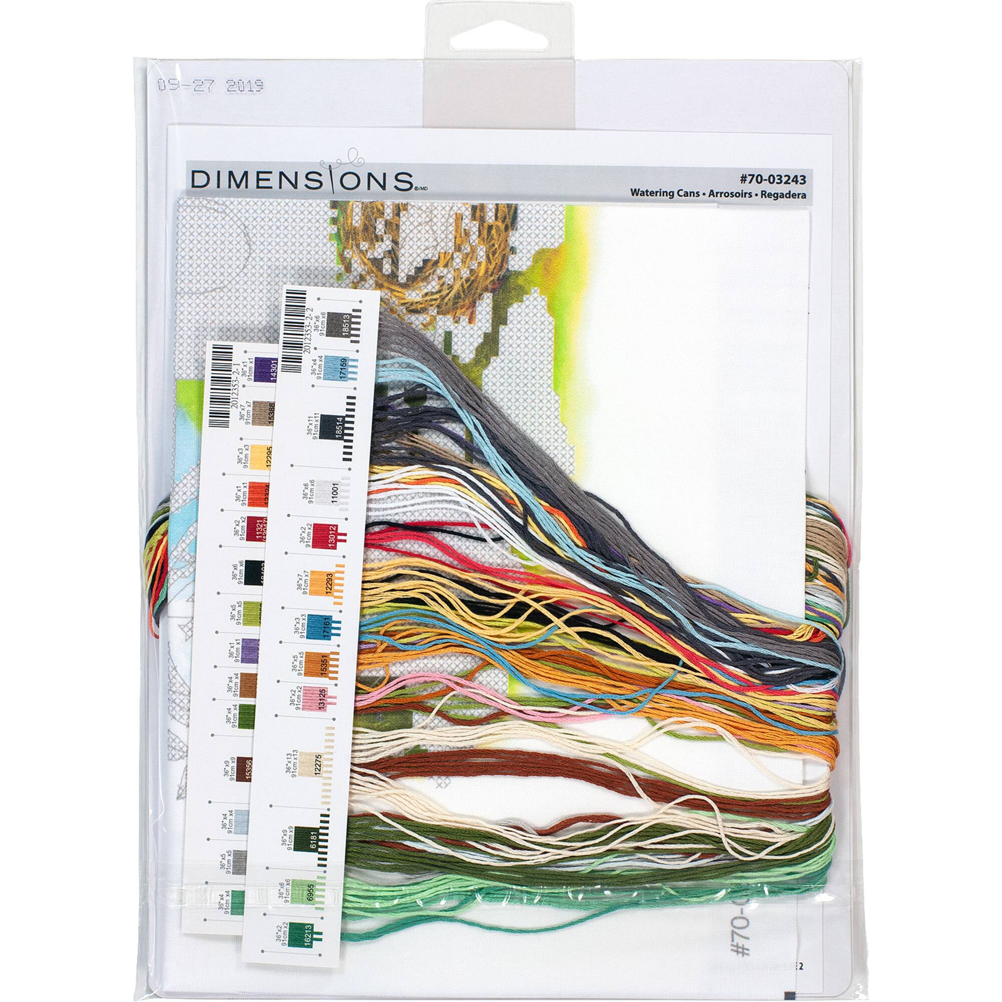 Dimensions® Watering Cans Stamped Cross Stitch Kit